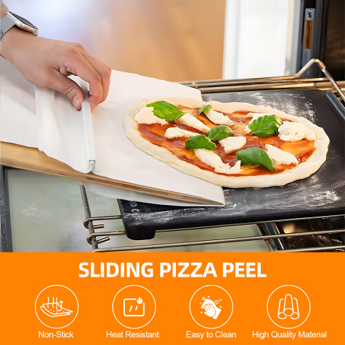 12-Zoll-Pizzaschieber mit Griff, braun