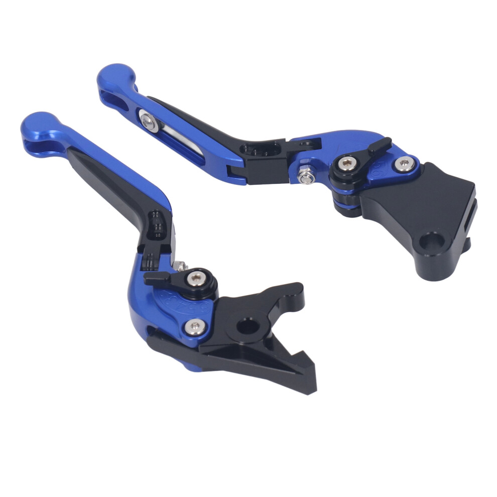 1 Pair Motorcycle Folding Clutch Lever Adjustable Clutch Brake Handle Lever For S1000rr S1000r F900r F900xr F850gs F750gs S1000xr Blue 4641313972576
