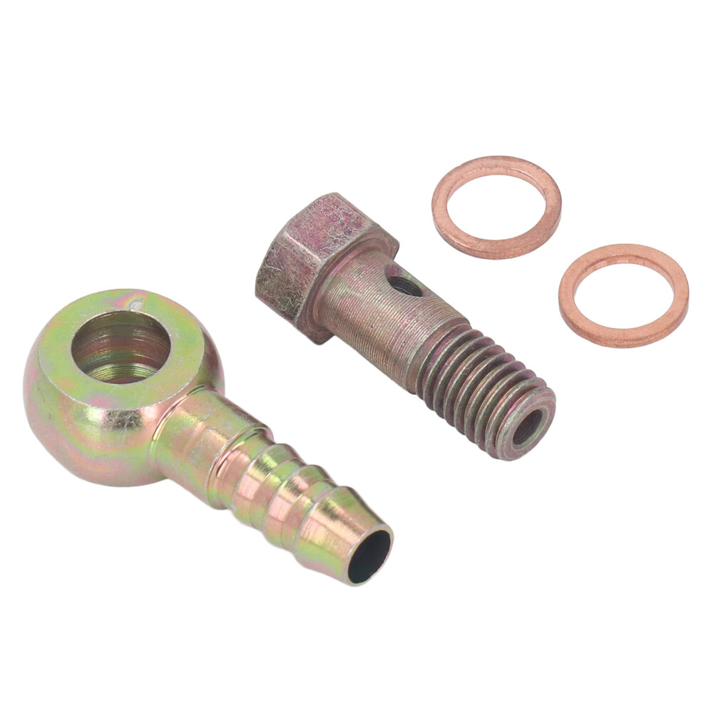 M10 X 1.5Mm To 3/8In Turbo Water Banjo Bolt Stainless Steel Good Sealing Turbocharger Water Line Pipe Banjo Connector Kit 4621313974718