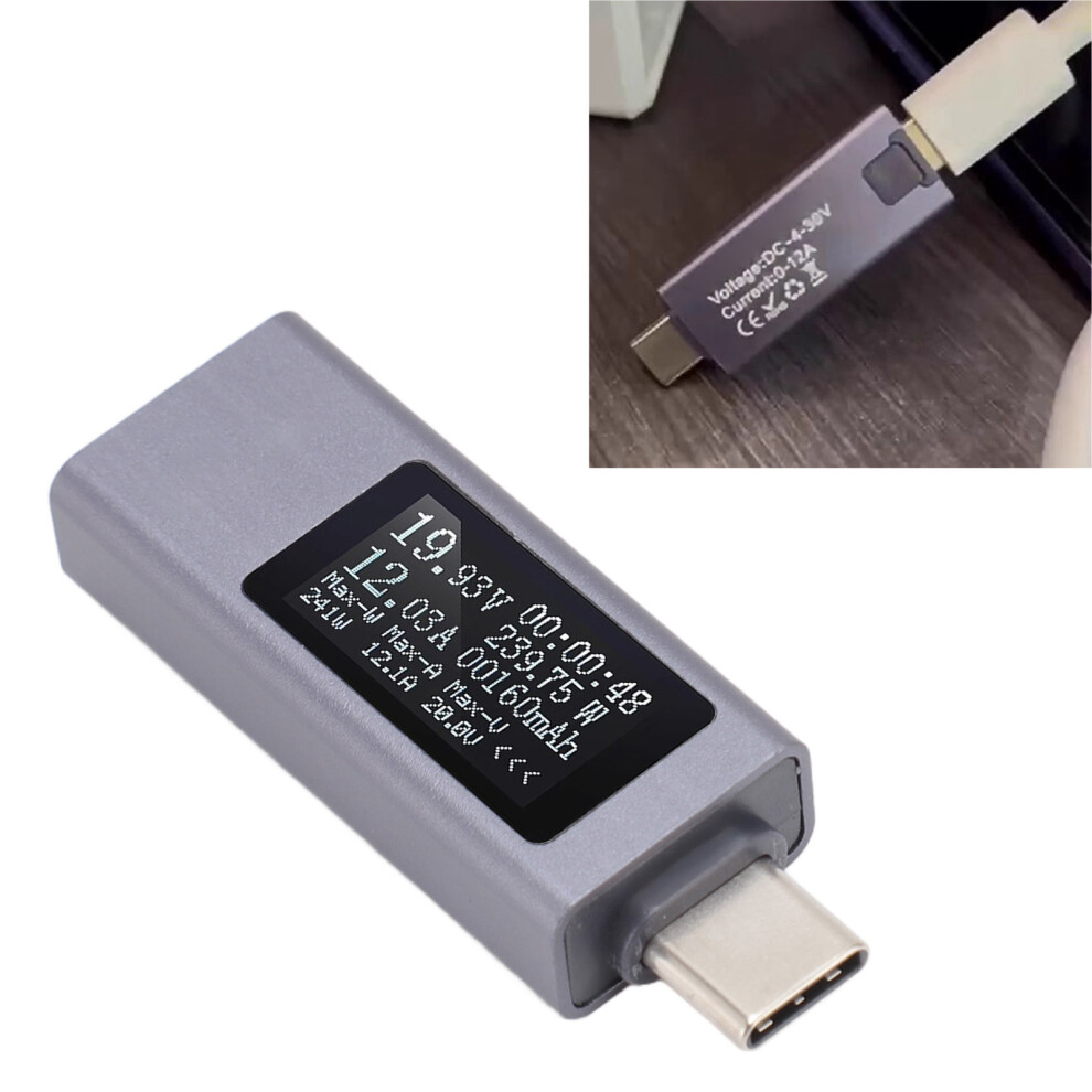 Usb Tester Type C Multifunction Digital Multimeter Voltage Current Meter Power Voltmeter Ammeter Dc4â30V 0Â12A Kws-2301C 4921313975365