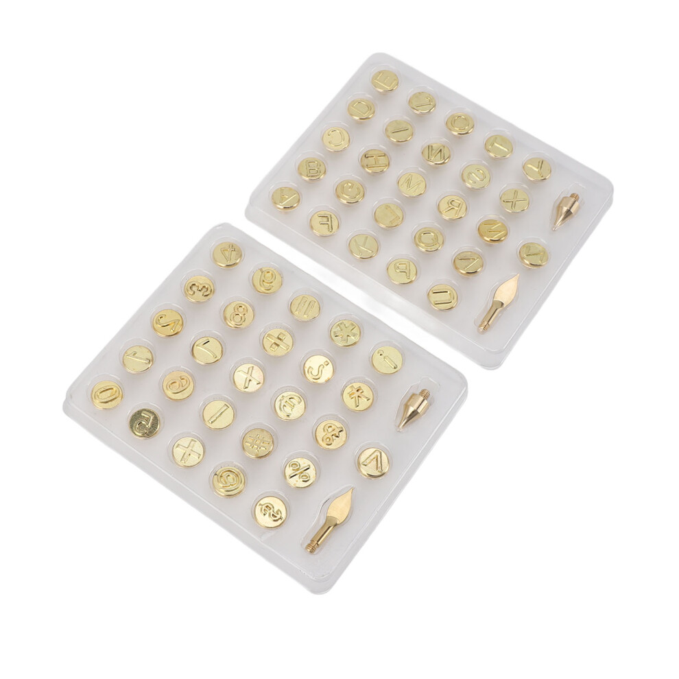 Letters Burning Tip Professional Diy Brass Alphabet Carving Tip For Wood Paper Leather And Gourds 8711313978529