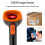 U20-B 2000mAh, 140x95x66mm Barcode-Scanner Schwarz 10