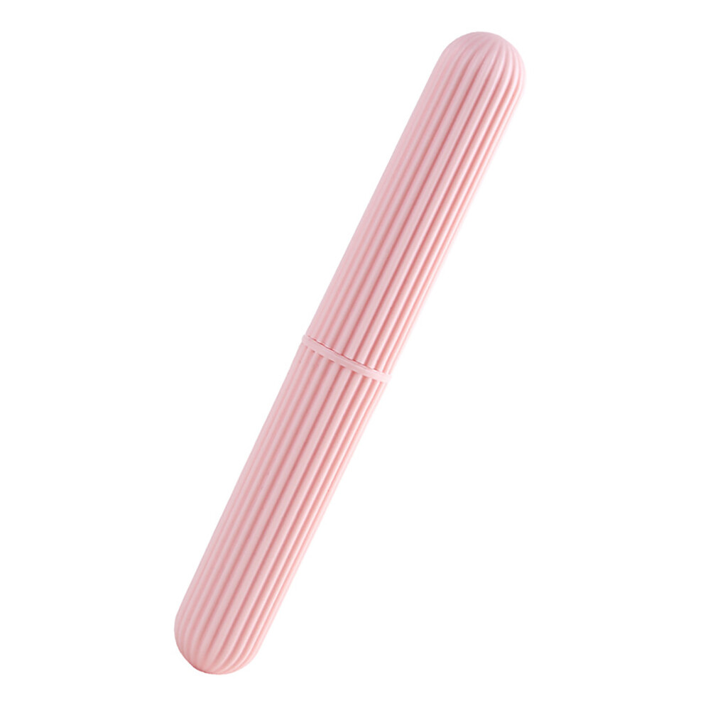 Toothbrush Travel Case Plastic Portable Travel Toothbrush Holder for Traveling Camping Home School Business Stripe Design