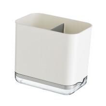 Utensil Holder Cutlery Drainer Rack Compartment Spoon Chopsticks Fork Drainer Caddy for Kitchen Household White