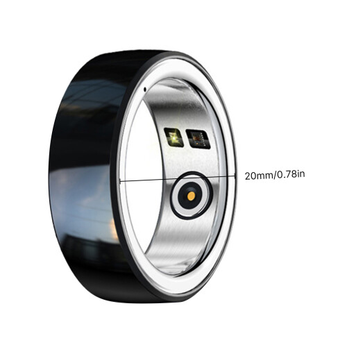 NRF52832-CIAA 23mAh L-20mm Schwarzer Smart Ring 1