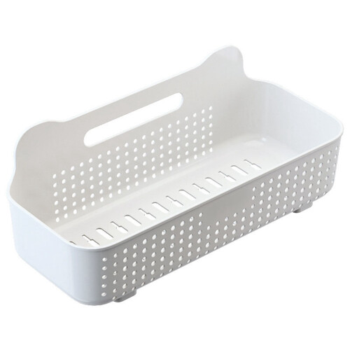 Wall Storage Basket Space Saving Rectangular Plastic Wall Mounted Basket Organizer for Bathroom Balcony 1