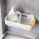 Wall Storage Basket Space Saving Rectangular Plastic Wall Mounted Basket Organizer for Bathroom Balcony 10