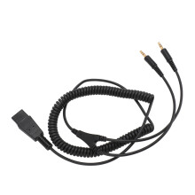 QD-zu-3,5-mm-Kabel, 3 m PVC-Schwarz, PC-Dual-Adapter