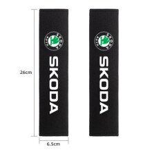 1Pair Car Seat Belt Pads Shoulder Sheath Cotton For Skoda