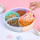2Pc Multi-Function Food Storage Tray with Lid Food Containers Tray for Nuts and Candy Fruit Snack P 3