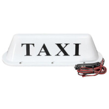 White Waterproof Taxi Magnetic Base Roof Top Car Cab Led Sign Light Lamp 12v Pvc