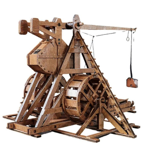 Large Medieval Trebuchet Wooden Model Kit Wood Construction Kit New js