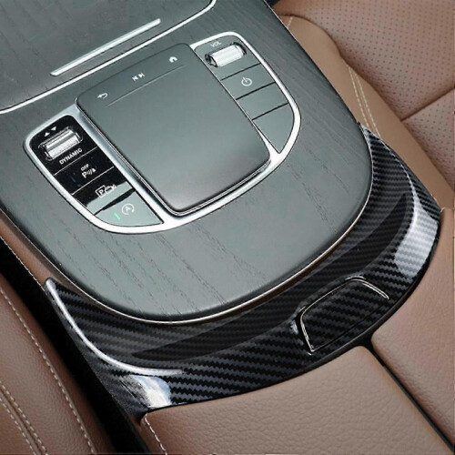Car Center Console Armrest Box Trim Switch Buttons Panel Cover for E Class W213 2017-2021 Carbon Fi 2