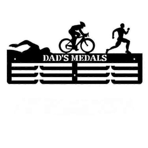 (Triathlon) Medal Holder Display Hanger Rack Medals Black