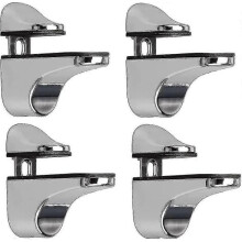 Adjustable Glass Shelf Bracket, 4 Pcs Glass Shelf Bracket, Wall Mounted Glass Clamp, Glass Shelf Bracket, for Glass Shelf