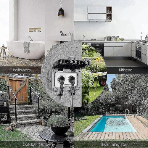 Outdoor Socket, Dustproof, Outdoor Wall Socket, Weatherproof, High Performance 1