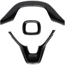 3pcs Car Steering Wheel Molding Decal Frame for 10th Gen Accord Sedan 2018-2021