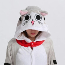 (jumpsuit, 4T(Height 90-100CM)) Women Cat Onesies Hooded Sleepwear Unisex Men Pajamas Winter Animal Pajamas One Piece Halloween Xmas Cosplay Costumes Homewear