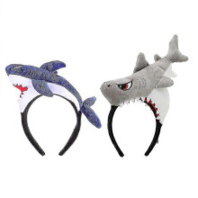 2pcs Cartoon Animal Shark Headbands Cloth Hair Hoops Adorable Head Decors