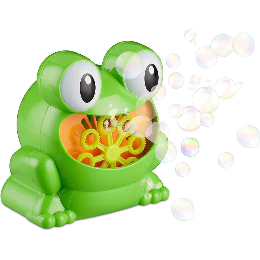 (As show, One size) Bubble machine 12 cm Frog bubble machine soap bubble cannon child Green frog