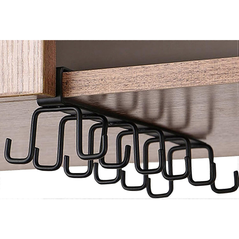 (As show, One size) Universal Iron Stand - Double Row Hanging Cup Holder Coffee Cup Holder, 0.8" Stand Hook.