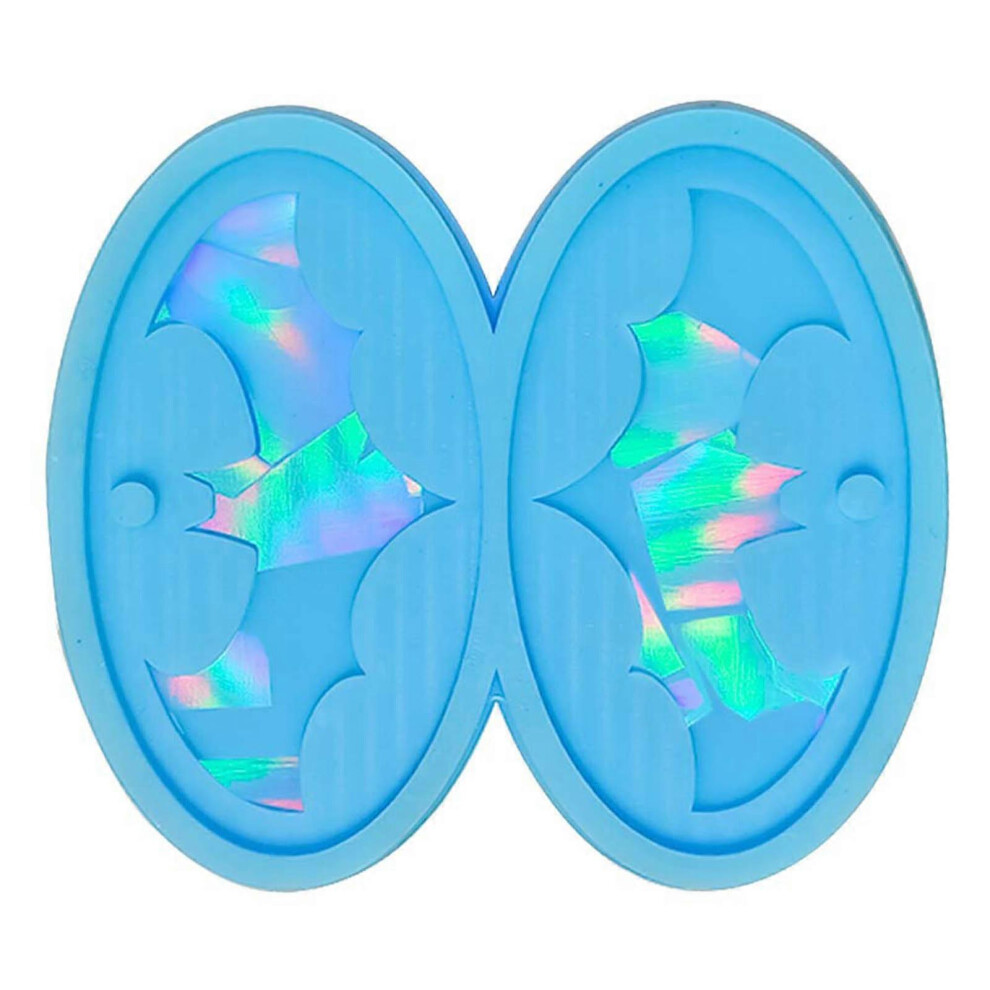 (Blue, One Size) Bat Shaped Earring Silicone Mold Crystal Epoxy Resin Casting Molds Resin Earring Mould Holographic Crafting Accessory Blue 7683012680885
