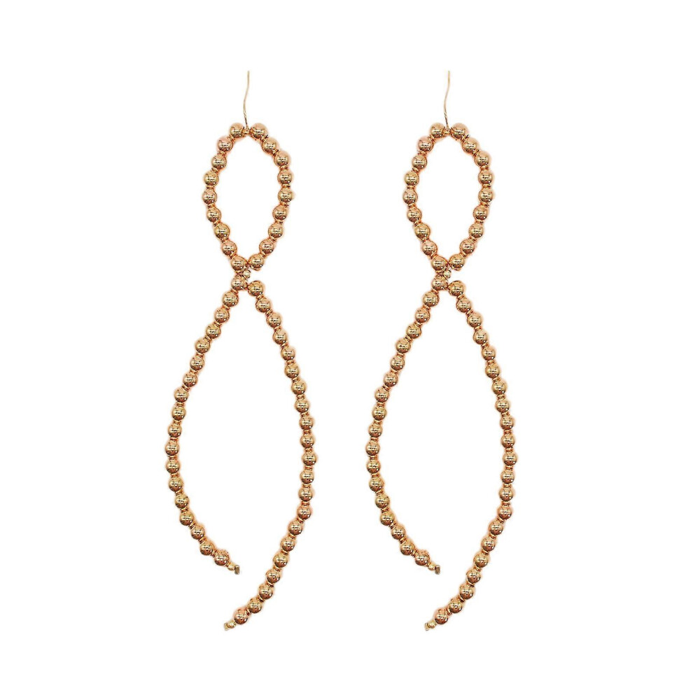 (As Show, One Size) Fashionable Long Dangle Ear Rings With Delicate Details Unique Bowknot Earrings Adornment Jewelry For Fashionistas Gold 7683012685132