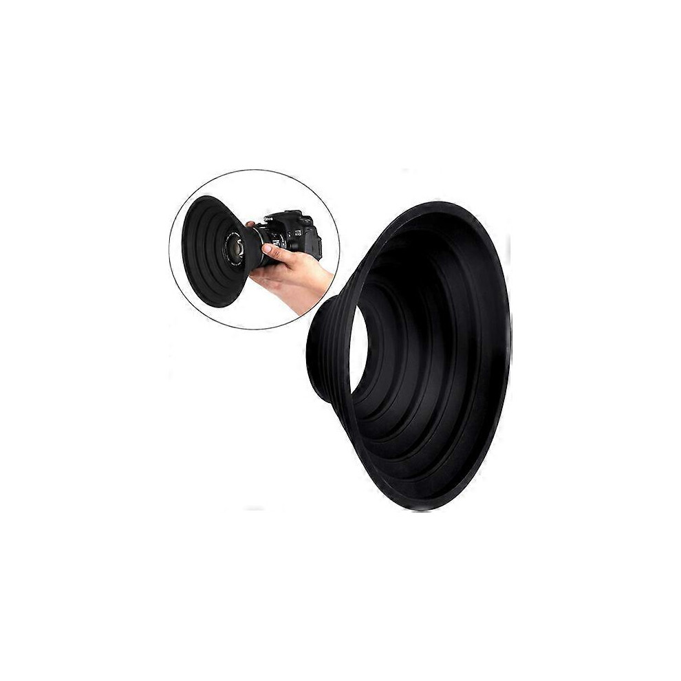 (As show, One size) Anti-Glare Silicone Lens Hood for Canon Nikon DSLR Camera Lens Diameter 55mm Glass Window Photography Collapsible Lens Hood