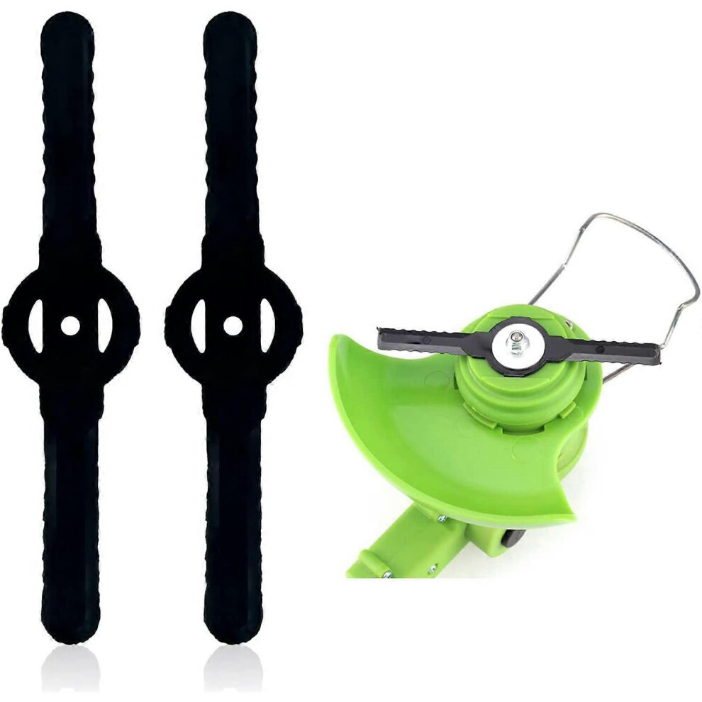 (As show, One size) 50 Pieces Replacement Plastic Blades, Plastic Edger Blade,For Cordless Lawn and Garden Lawn Mower Replacement Compatible for Cordl