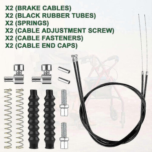 14pcs Rollator Brake Cable Replacement Parts, Walker Parts Rollator Brake Cable 1