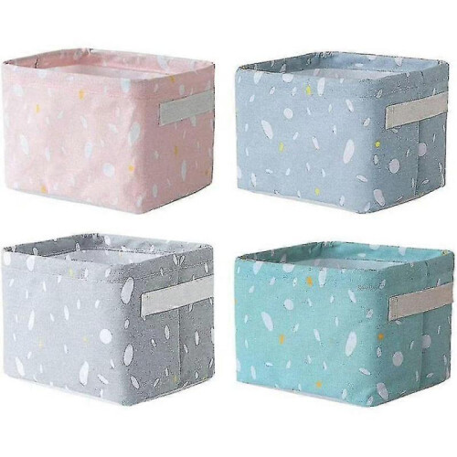 Changing Table Organizer, 4 Pack Storage Basket Kids Cloth Storage Baskets Stora 1