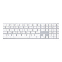 Apple Magic w/ Numeric Keypad keyboard Universal Bluetooth QWERTY UK English Silver, White