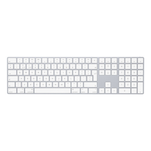 Apple Apple Magic w/ Numeric Keypad keyboard Universal Bluetooth QWERTY UK English Silver, White 1