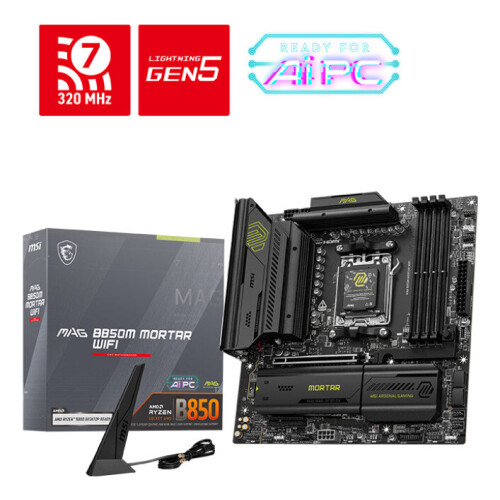 MSI MSI MAG B850M MORTAR WIFI motherboard AMD B850 Socket AM5 micro ATX 1