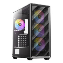 Antec AX85 Kotelo Mid Tower Musta ATX ARGB Tempered Glass Optimaalinen Ilmavirta