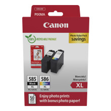 Cartucce d'inchiostro - CANON - PG-585XL / CL-586XL - Confezione da 2 - 300 pagine - Carta fotografica 4x6