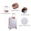 Living And Home 4PCS Color-Block Lockable Travel Suitcase Set 3