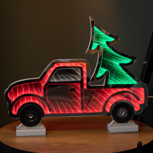 40cm Red and Green LED Infinity Truck Christmas Decoration