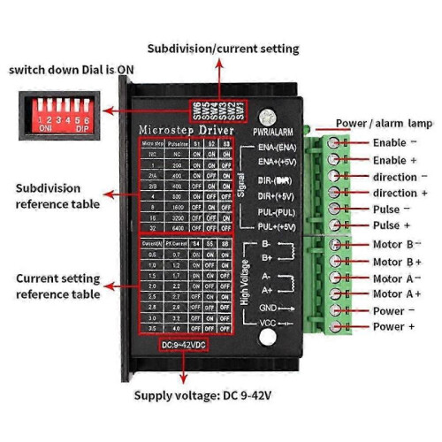 Stepper Motor Driver Kit 17HS4401+TB6600 4A+MKS OSC Adjustable Forward and Reverse Speed for CNC Engraver Sliding Table 2