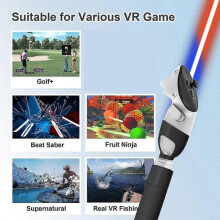 For 3 VR Extension Handle Controller Lightsaber Handles Extension Grips for Quest 3 VR Accessories-