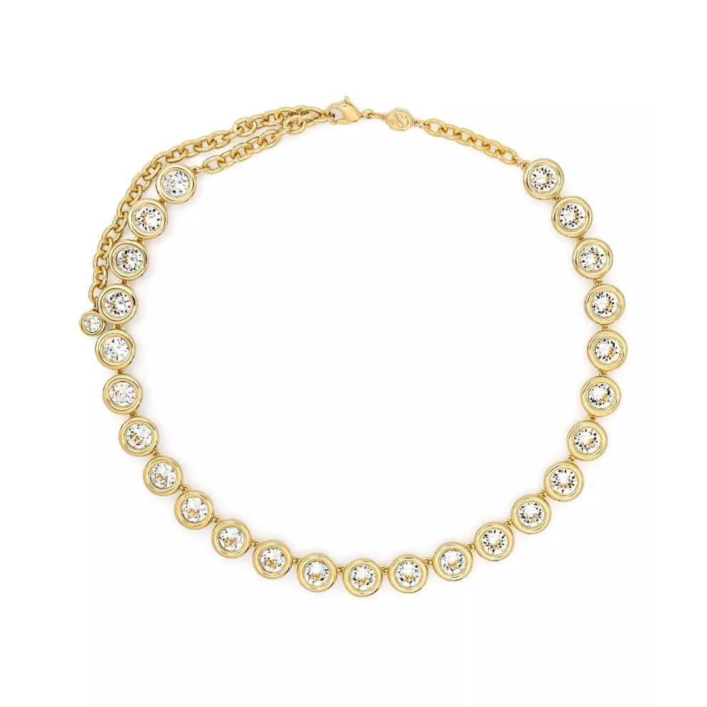 New in Gift Box Authentic SWAROVSKI 5682585 Gold Timeless Imber Tennis Necklace