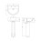 550mm 2TH Basin & Pedestal - VBAS007 2