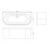 Curved Back To Wall Bath & Panel - VBATH001 2
