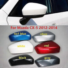 (black left side) For Mazda CX5 CX-5 2012 2013 2014 Car Outside Rearview Mirror Cover Cap Wing Door Side Mirror Cover Lid Shell Housing
