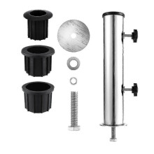 Umbrella Pole Mount Stand Tube Set, Outdoor Parasol Base Holder Insert Pipe Sleeve, for Outside Gar