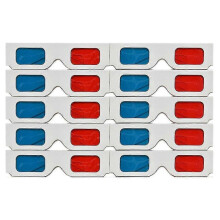 3d Glasses, 10 Pairs Red And Blue Paper Stereo Lenses for Set Anaglyph Paper 3d Glasses