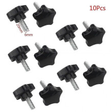(6*20mm) 10pcs M6/m8 Hand Screw Five-star Shaped Head Thread Clamping Screws Bolt Knob