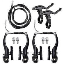 Complete Bicycle Mountain Bike Set,v Brake + Outer Cables + Lever + Front&rear Bike Brake Accessori