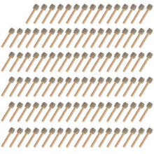 100 Pack Of Mini 3 Inch Wood Honey Dipper Sticks, Individually Wrapped, Server for Honey Jar Dispense Drizzle Honey, Wedding Party Favors
