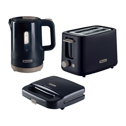 Ariete Ariete Breakfast Line, Kettle, Toaster & Sandwich Toaster Set, Grey